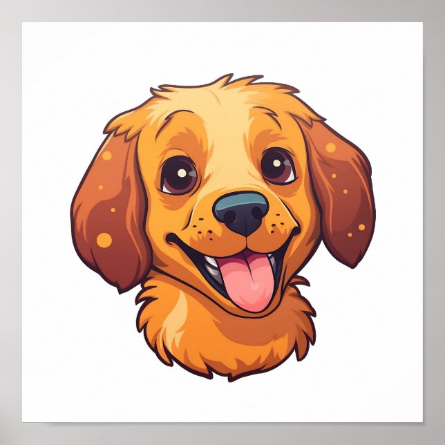 Affiche Illustration pour chien de dessin (Devant)