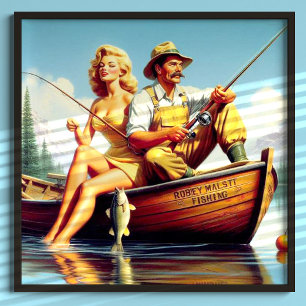 Affiche Illustration rétrospective FIshing