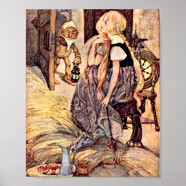 Affiche Illustration Rumpelstiltskin vintage (Devant)