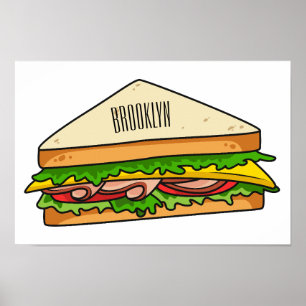 Affiche Illustration Sandwich