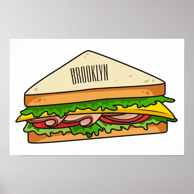Affiche Illustration Sandwich (Devant)