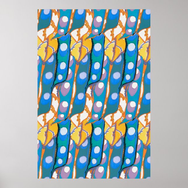 Affiche Illustration sans couture de motif abstrait 2 (Devant)