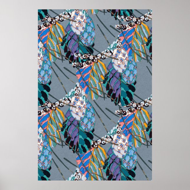 Affiche Illustration sans couture de motif abstrait 3 (Devant)