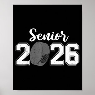 Affiche Illustration senior hockey promotion 2026 vintage