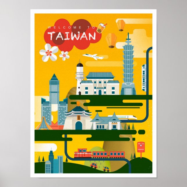 Affiche Illustration Taïwan Art Travel (Devant)