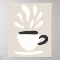 Illustration Tasse de Café Fumant Style Boho