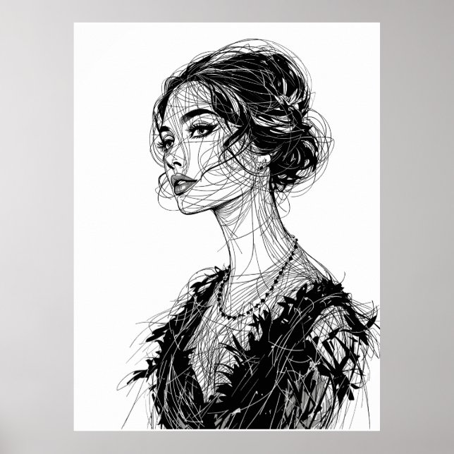 Affiche Illustration Tatjana Patitz (Devant)