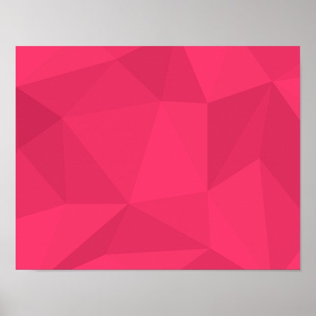 Affiche Illustration triangle rose, cool, unique, tendance (Devant)