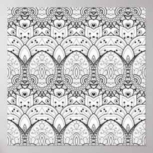 Affiche Illustration tribale inspirée 2