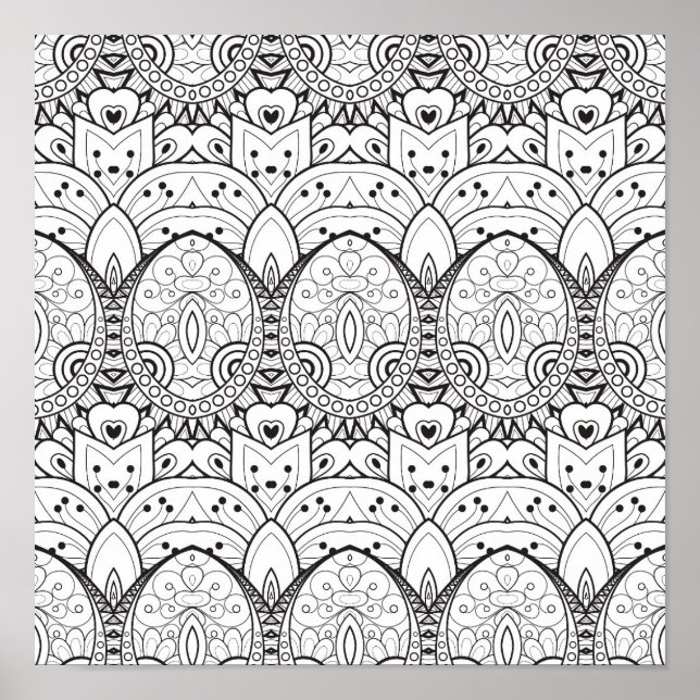 Affiche Illustration tribale inspirée 2 (Devant)