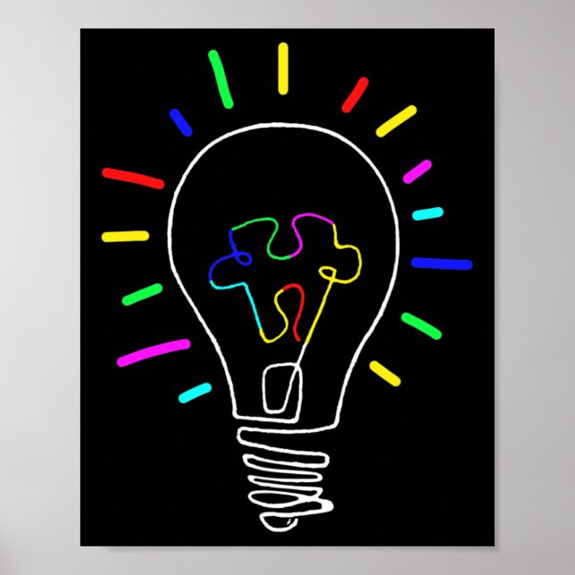 Affiche Illustration unique de sensibilisation à l'autisme (Devant)