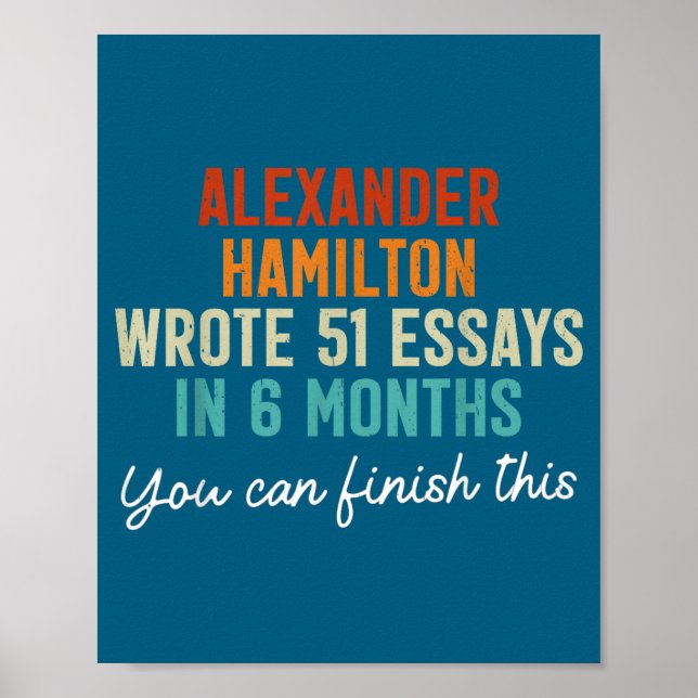 Affiche Illustration vintage Alexander Hamilton a écrit 51 (Devant)
