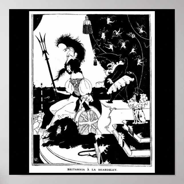 Affiche Illustration Vintage-Aubrey Beardsley 17 (Devant)
