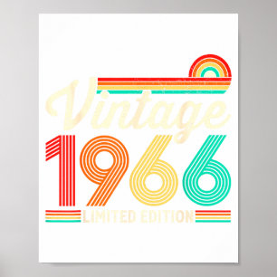 Affiche Illustration vintage de 1966 âgée de 60 ans
