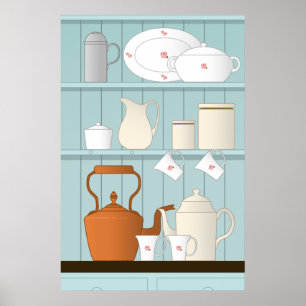 Affiche Illustration vintage de cuisine
