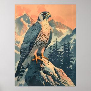 Affiche Illustration vintage de Gyrfalcon