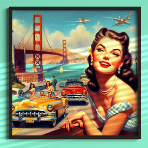 Affiche Illustration vintage de San Francisco