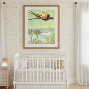 Affiche Illustration vintage de Thumbelina par Elsa Beskow