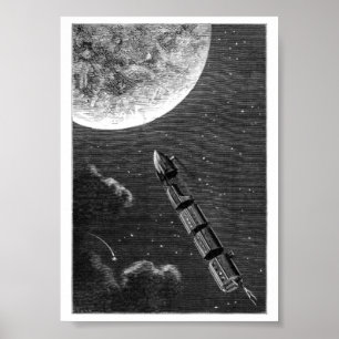 Affiche Illustration vintage du livre surréaliste