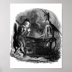 Affiche Illustration vintage du livre surréaliste