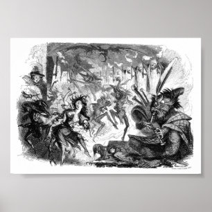 Affiche Illustration vintage du livre surréaliste