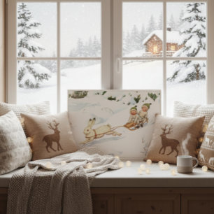 Affiche Illustration vintage Forêt Enfants Elsa Beskow