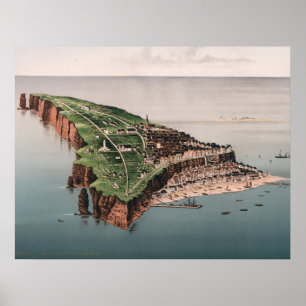 Affiche Illustration vintage Helgoland