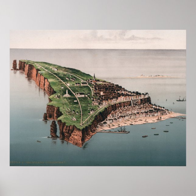 Affiche Illustration vintage Helgoland (Devant)