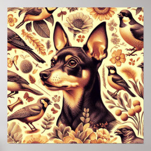 Affiche Illustration vintage Pinscher