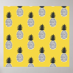 Affiche Illustration vintage sans couture amusante à l'ana