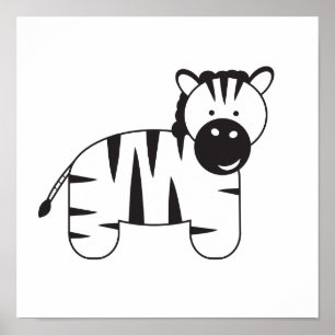 Affiche Illustration ZEBRA par Lorena Depante
