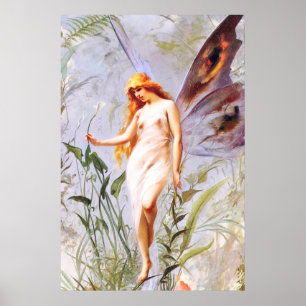 Affiche Illustrations vintages des fées