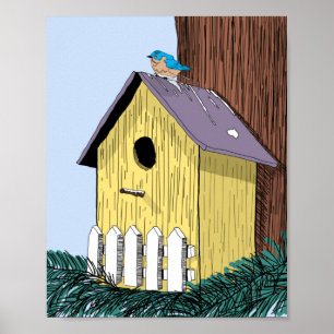 Affiche illustrative Birdhouse