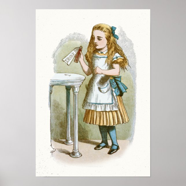 Affiche illustrative vintage Alice au pays des mer (Devant)