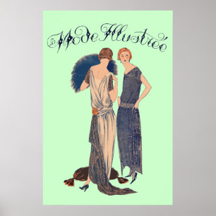 Affiche Illustrée de mode de La (français 1922 de