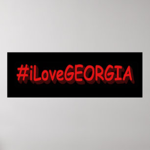 Affiche "#iLoveGEORGIA " Joli design. Acheter maintenant
