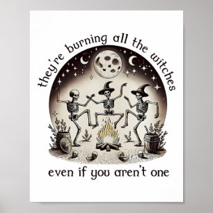 Affiche Ils_brûlent toutes les sorcières Squelette Dansant