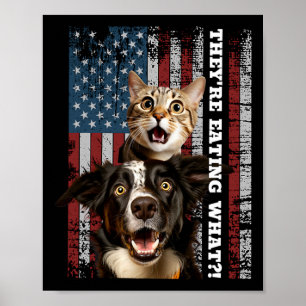 Affiche Ils mangent Les Chiens Chats Animaux Sauvez Nos An