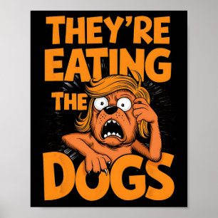 Affiche Ils mangent les chiens Kamala Harris Trump Debyte