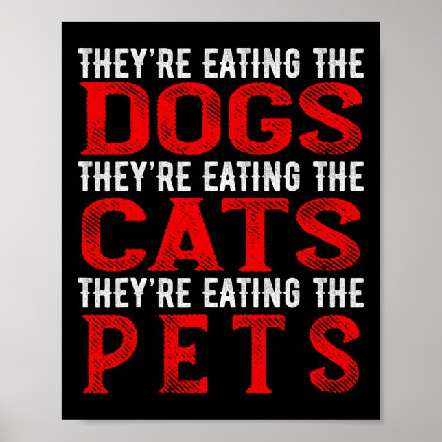 Affiche Ils mangent Les Chiens Les Chats Les Animaux (Devant)