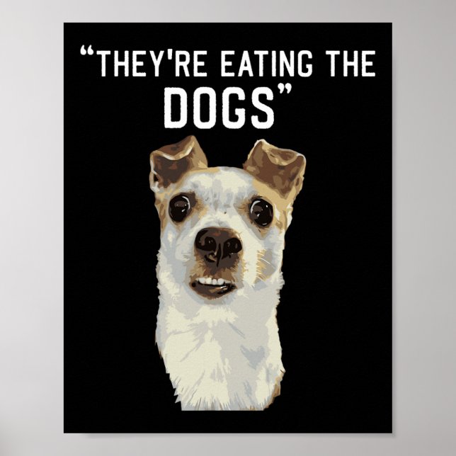 Affiche Ils mangent les chiens les chats les animaux de co (Devant)