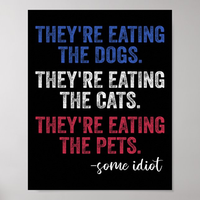 Affiche Ils mangent les chiens les chats les animaux de co (Devant)