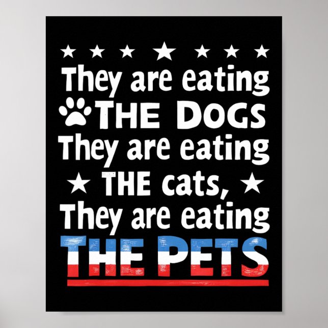 Affiche Ils Mangent Les Chiens Les Chats Les Animaux Domes (Devant)