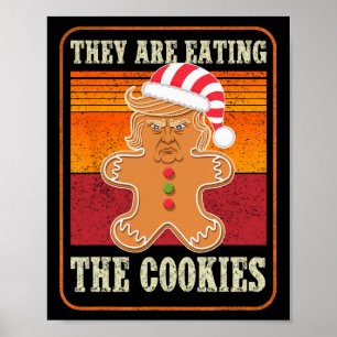 Affiche Ils Mangent Les Cookies Noël Trump Humour