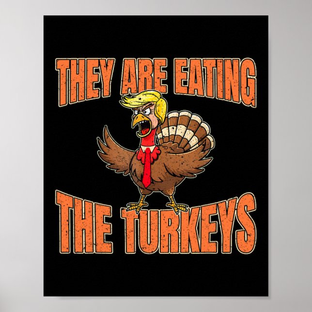 Affiche Ils Mangent Les Dindons Thanksgiving Trump Van (Devant)