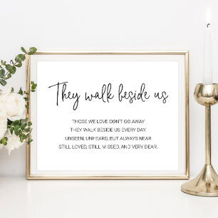 Affiche Ils marchent à nos côtés Poème de mariage commémor
