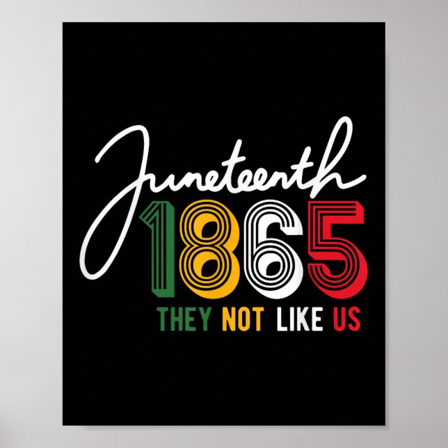 Affiche Ils ne nous aiment pas Juneteenth 1865 Fierté Indé (Devant)