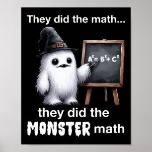 Affiche Ils ont fait le calcul de monstre Yeti drôle Hallo