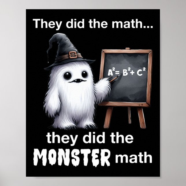Affiche Ils Ont Fait Le Math Monster Yeti Funny Halloween  (Devant)