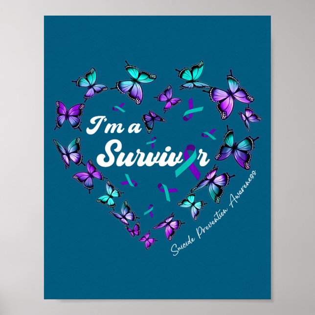 Affiche I'm A Survivor Suicide Prevention Awareness Butter (Devant)
